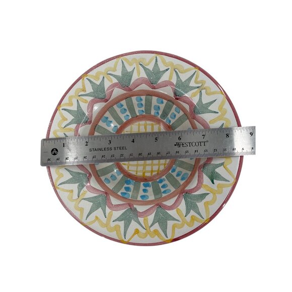 MackenzieChilds 1991 Hand-Painted Ceramic Salad Bowl Madison - Picture 2 of 6